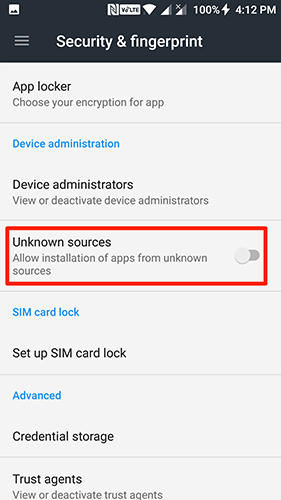 unknown sources enable app